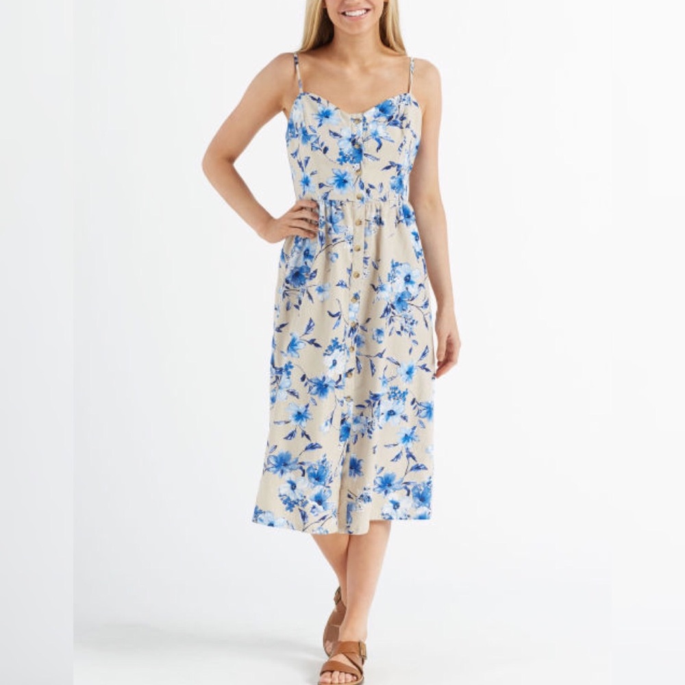 👒Love, Nickie Lew Linen Floral Dress